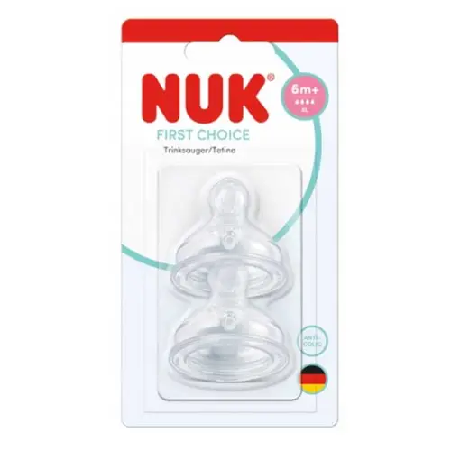 NUK First Choice Θηλές Σιλικόνης Κατά των Κολικών XL  6m 2τεμ - Αξεσουάρ για Μωρά στο Pharmeden.gr