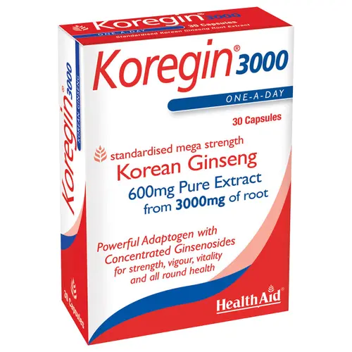 Health Aid Koregin 3000 (Korean Ginseng) 30caps - Συμπληρώματα Διατροφής στο Pharmeden.gr