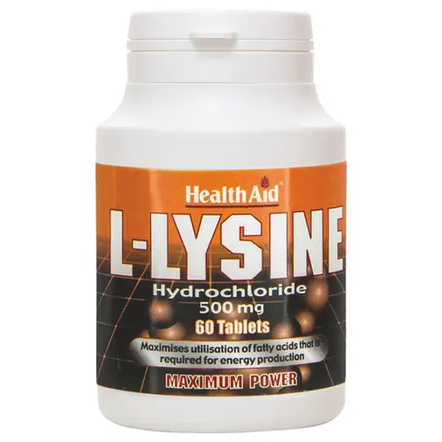 Health Aid L-Lysine 500mg 60 tabs - Συμπληρώματα Διατροφής στο Pharmeden.gr