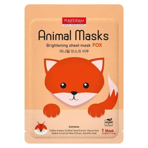 Purederm Animal Mask Fox  21ml - Πρόσωπο στο Pharmeden.gr