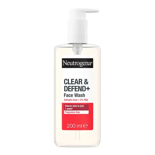 Neutrogena Clear & Defend+ Facial Wash Καθαριστικό Προσώπου 200ml - Πρόσωπο στο Pharmeden.gr