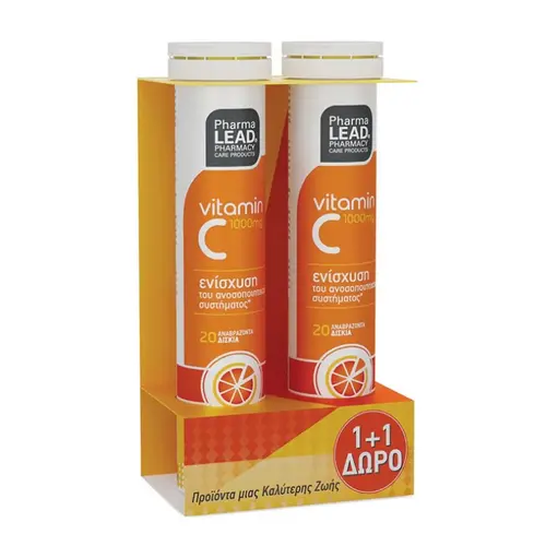 Pharmalead Vitamin C 1000mg 2x20 αναβρ. δισκία - Συμπληρώματα Διατροφής στο Pharmeden.gr