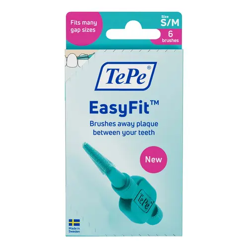 TePe Easy Fit Μεσοδόντια Βουρτσάκια Γαλάζιο S/M 6τεμ - Στοματική Υγιεινή στο Pharmeden.gr