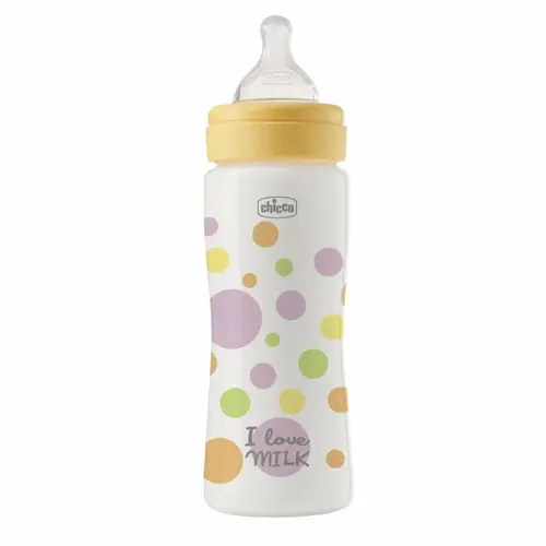 Chicco Perfect Easy Πλαστικό Μπιμπερό Κατά των Κολικών Κίτρινο  4m+ 330ml - Αξεσουάρ για Μωρά στο Pharmeden.gr