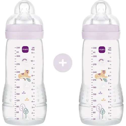 Mam Easy Active Baby Bottle Πλαστικό Μπιμπερό 4m+ Twinpack Κορίτσι 365S 2x330ml - Αξεσουάρ για Μωρά στο Pharmeden.gr