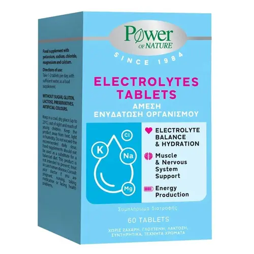 Power of Nature Electrolytes 60tabs - Συμπληρώματα Διατροφής στο Pharmeden.gr