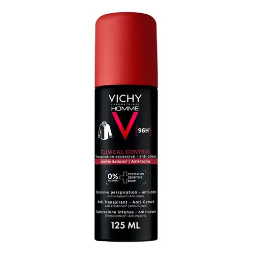 Vichy Homme Clinical Control 96h 125ml - Δερμοκαλλυντικά στο Pharmeden.gr